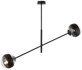 Светильник навесной Emibig Linear 2 1168/2, E14, 2 x 10 Вт, прозрачный цв./черный цв. / черный цв., 14 x 14 см