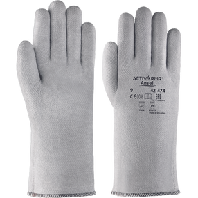 Darbo pirštinės pirštuotos Ansell CrusaderFlex 42-474/100, suaugusiems, pilka, 10