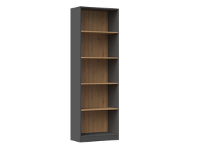 Grīdas plaukts Onyx R-60, antracīta krās./ozola krās., 182 cm x 30 cm x 60 cm