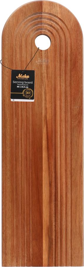 Serviravimo lentelė Maku Groove 652087, 50 cm x 2 cm, 15.5 cm, Ruda sp.