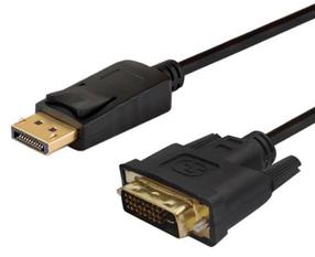Adapteris Savio DisplayPort - DVI-D SAVKABELCL-106 Displayport, DVI, 1.8 m, melna krās.