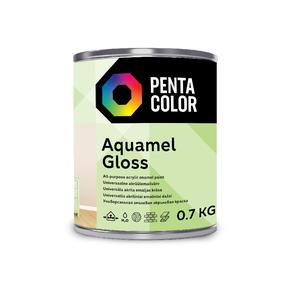 Emailvärv, universaalsed Pentacolor Aquamel, läikiv, 0.7 kg, valge v.