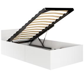 Lova viengulė Akord Furniture Factory CLP, 90 x 200 cm, balta, be čiužinio, su grotelėmis