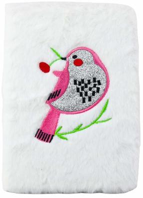 Piezīmju grāmatiņa Lean Toys Bird, līnijās, 16 x 22 cm, balta krās.