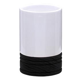 Vonios stiklinė Ridder Chic 2137110, balta/juoda, 7.1 cm x 11 cm x 7.1 cm