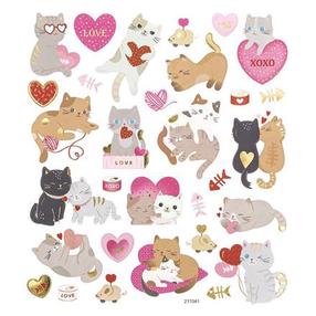 Lipdukas DallPrint Cats, vaikiški, 17 cm, 15 cm įvairių spalvų