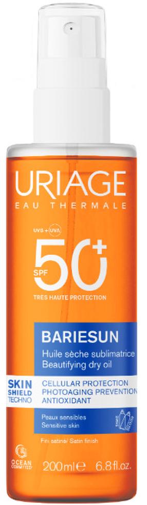 Aliejus įdegio priežiūrai kūnui/plaukams Uriage Bariesun Beautifying SPF50+, 200 ml