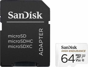 Atminties kortelė SanDisk High Endurance, 64 GB, 100 Mb/s
