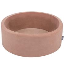 Aktyvumo centras KiddyMoon Velvet Ball Pool Round, 90 cm x 90 cm, ruda sp.