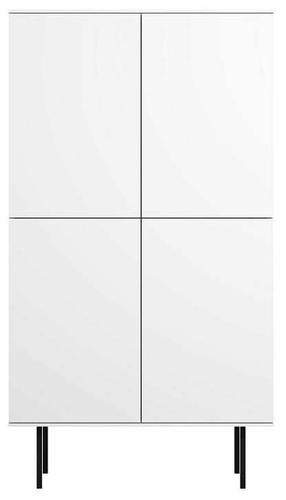 Шкаф Elme Studios Inar, черный цв./бело-матовый цв., 40 см x 78 см x 142 см