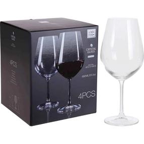 Vīna glāžu komplekts Atmosfera Crystal, stikls, 0.69 l, 4 gab.
