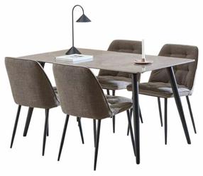 Valgomojo komplektas Wicklow Batis, juodas/pilkas/rudas