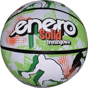 Баскетбольный мяч Enero Solid, 7 размер, белый цв./зеленый цв.