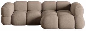 Kampinė sofa Cosmopolitan Design Loretto Sorella 21, kapučino sp., dešininė, 147 x 250 cm x 68 cm
