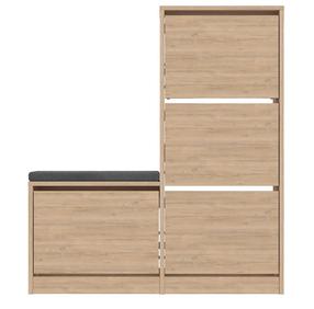 Batų spintelė Kalune Design Dude, ąžuolo sp., 26 cm x 105 cm x 118.5 cm