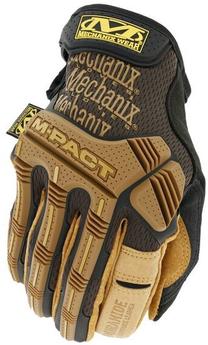 Darbo pirštinės Mechanix Wear Leather M-Pact LMP-75-011, ruda sp./juoda sp., XL, 2 vnt.