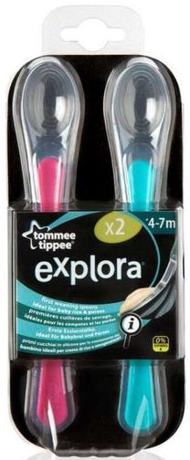 Šaukštelis Tommee Tippee Explora, 4 mėn., silikonas