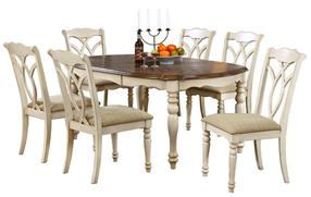 Valgomojo komplektas Home4you Lily K14252, baltas/ąžuolo