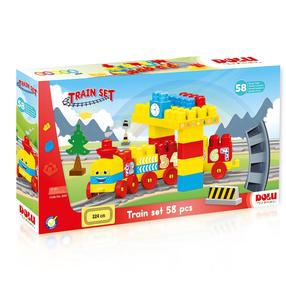 Набор игрушечных блоков Dolu Train Kit, 58 шт., многоцветный