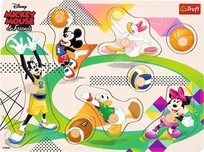 Puidust pusle Trefl Mickey & Friends, mitmevärviline, 8 tk