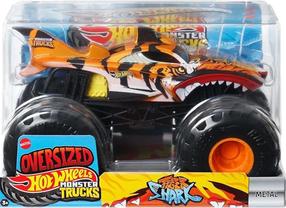 Žaislinis automobilis Mattel Hot Wheels Monster Trucks Tiger Shark JDR02, 1:24, oranžinė sp.