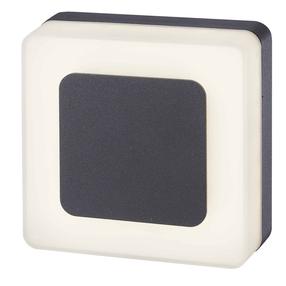 Sieninis lauko šviestuvas AZzardo Enok Square, 9W, LED, IP44, balta sp./juoda sp., 13.7 cm x 5 cm