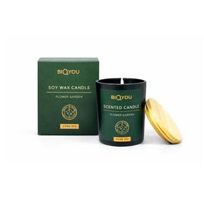 Свеча, ароматическая Bio2You Home SPA Flower Garden, 20 - 25 час, 140 г, зеленый цв.