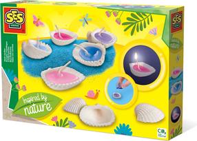 Sveču izgatavošanas komplekts SES Creative Shell Candles, daudzkrāsaina
