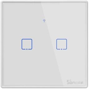 Išmanusis Wi-Fi sieninis jungiklis Sonoff T2EU2C, 130 g, 100 - 240 V