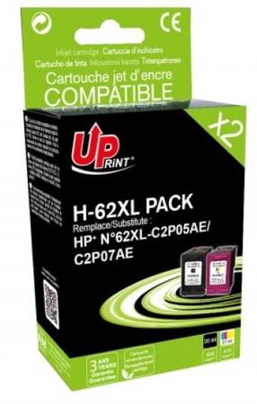 Rašalinio spausdintuvo kasetė Uprint UPrint H-62XL BK+CL, juoda sp./įvairių spalvų, 38 ml