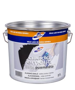 Emaliniai dažai, universalūs Rilak Alkida Emalja, pusiau matinis, 2.7 l, balta sp.