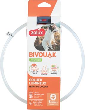 Ошейник для собак Zolux Bivouak, красный цв., 300 - 600 мм