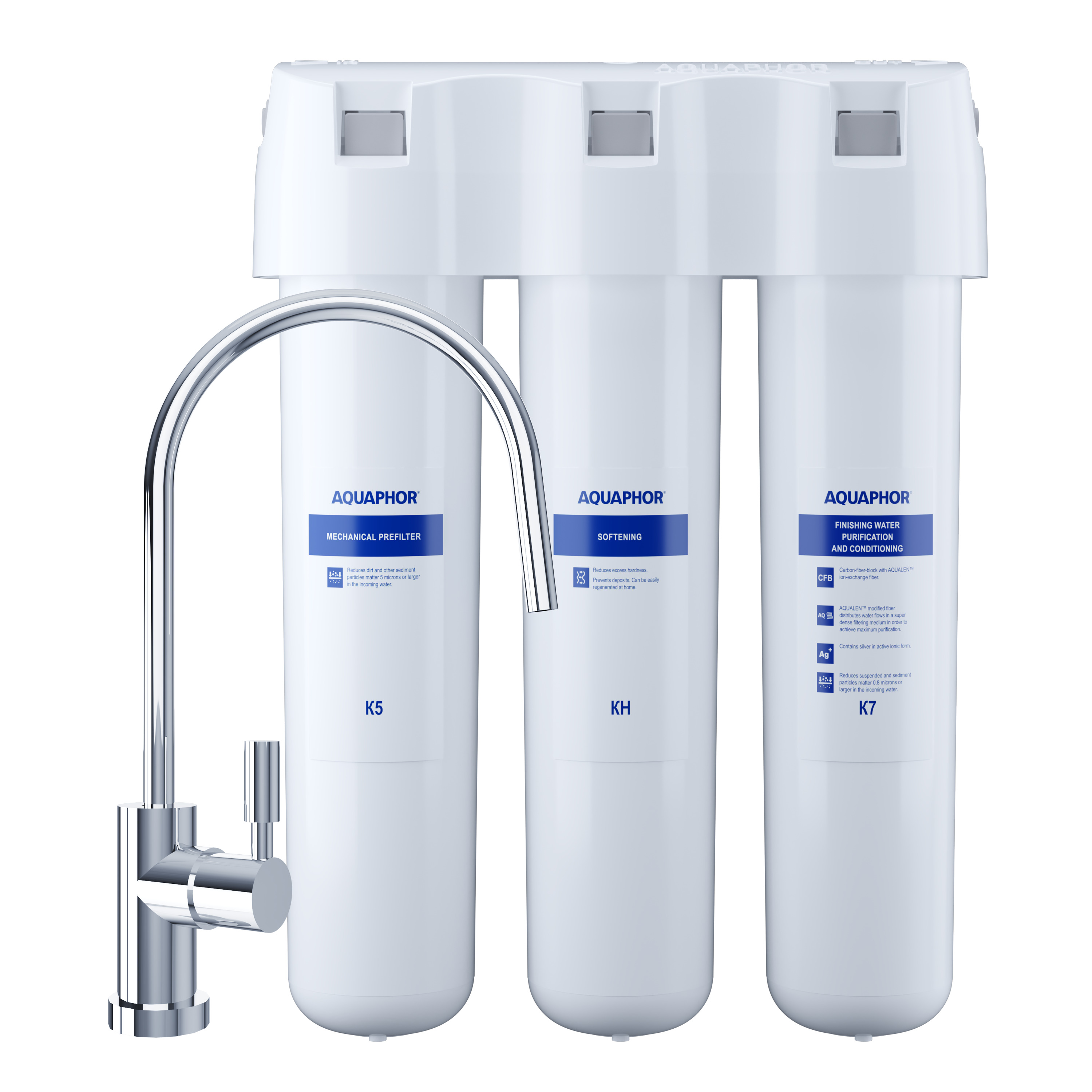 Joogivee puhastussüsteem Aquaphor Crystal HA (K5,KH,K7), 3 astet