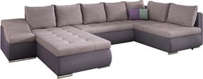 Kampinė sofa Giovanni Soro 61, Soro 65, rožinė sp./violetinė sp., kairinė, 200 x 340 cm x 88 cm