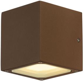 Sieninis lauko šviestuvas SLV Sitra Cube, 4.5W, GX53, IP44, ruda sp., 10.8 cm x 11.5 cm