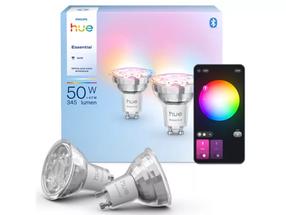 Spuldze Philips Hue Essential LED, GU10, 2200 - 6500 °K, GU10, 4.7 W, 345 lm, 2 gab.
