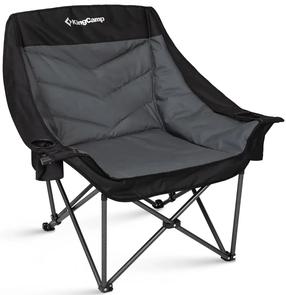 Складной туристический стул King Camp Canna C10, черный цв./серый цв.