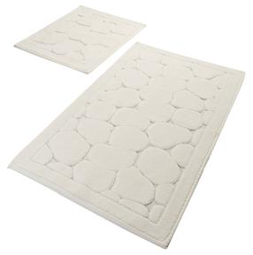 Vannitoamattide komplekt Foutastic Parma 359CHL1656, kreemjasvalge, 100 cm x 60 cm