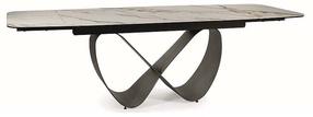Стол c удлинением Infinity, коричневый цв./белый цв., 160 - 240 см x 95 см x 76 см