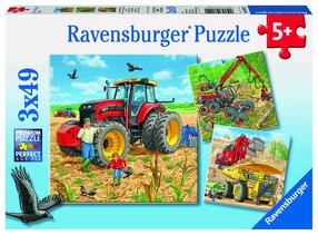 Пазл 3in1 Ravensburger Giant Machines 080120, 18 см x 18 см, 147 шт., многоцветный