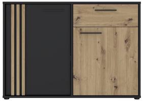Kummut Forte Cardigan, tamm v./must v., 82.3 cm x 115.8 cm x 34.3 cm
