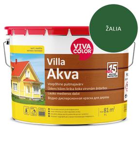 Фасадная краска Vivacolor Villa Akva, зеленый цв., 9 л