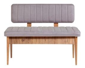 Prieškambario suoliukas Kalune Design Vina 0701-2, pilka sp./pušies sp, 110 cm x 46 cm x 85 cm