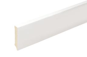 Grindjuostė Domoletti 717514, 2400 cm x 6 cm x 1.2 cm, balta sp.
