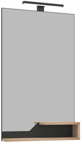 Spogulis Kalune Design Galia 60-857, ar gaismu, stiprināms, 60 cm x 100 cm, ozola krās.