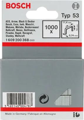 Kabės Bosch, 11.4 mm x 0.74 mm, 1000 vnt.