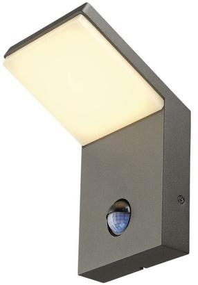 Sieninis lauko šviestuvas SLV Ordi Sensor, 9W, LED, IP44, antracito sp., 10 cm x 16.5 cm