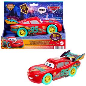 Rotaļlieta automašīna Mattel Cars Race To Celebrate Lights & Sounds Lightning Mcqueen JMT55, sarkana krās.