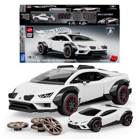 Konstruktorius, automobilis Mattel Hot Wheels Lamborghini Huracan Sterrato JHG75, 268 vnt., balta sp.