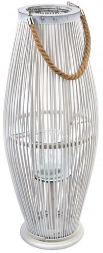 Žibintas Mondex Lucie MY18698, stiklas/metalas, 73 cm, balta sp.
